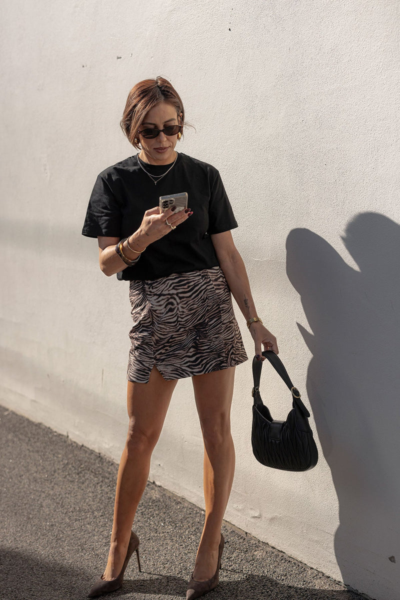 Gia Mini Skirt - Zebra - Raef – Chasing The Sun Store